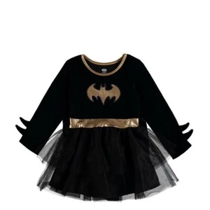 Batgirl Halloween Costume Dress Toddler Girls Size 3T Long Sleeve With Cape --F9 - Picture 1 of 3