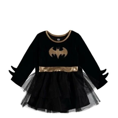 Batgirl Halloween Costume Dress Toddler Girls Size 3T Long Sleeve With Cape --F9 - Image 1 of 3