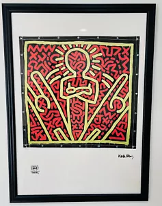 Keith Haring Lithograph Print – Framed 20x28 Ltd Ed /150 Plate Signed - Picture 1 of 5