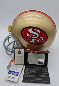 Upper Deck Joe Montana Signed Full Size 49ers Riddell Helmet XL Authenticated  - Picture 1 of 24