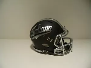 MINI CASCO HOOSIERS INDIANA CON SCRITTA CROMO NERO OPACO CONCEPT PERSONALIZZATO - Foto 1 di 4