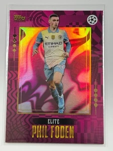 Phil Foden Manchester City Elite rosa 40/75 Topps X Walkertkl oro 2024/25 UCC - Foto 1 di 3