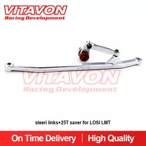 VITAVON LMT CNC Alu#7075 Steering link + 25T Saver for LOSI Grave Digger1/10 sil - Picture 1 of 4