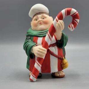 Estatuilla de colección Dept 56 Merry Makers Calvin the Candy Cane Striper decoración de estante - Imagen 1 de 9
