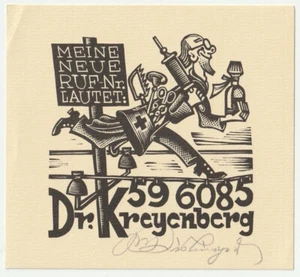 MAX KISLINGER: Gelegenheitsgrafik, neue Rufnummer - Picture 1 of 1