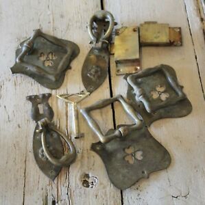 Vintage / Antique Brass Cabinet / Drawer Handles With Locks and Key AU Seller