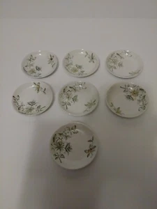 Set Of Seven Antique Salt Or Dipping Dishes. Leaf mark on back. - Picture 1 of 7