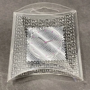 Reloj de palo de peeling stamps 1-5/8" cuadrado cebra negro blanco - Imagen 1 de 7