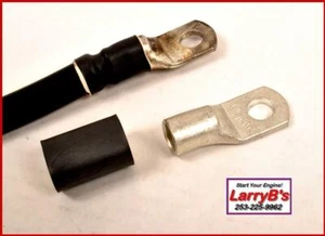 LarryB's  Neg- Battery Cable Repair End, Crimp and/or Solder, 2/0 AWG x 3/8". - Picture 1 of 3