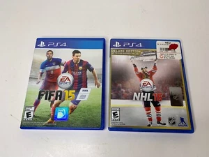 Sony PlayStation 4 NHL 16 and FIFA 15 Lot of 2 Excellent Condition Great Bundle - Picture 1 of 5
