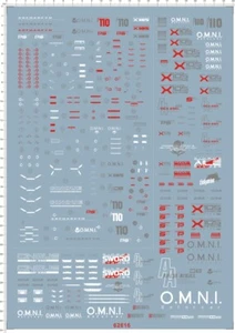 Detail Up 1:60 PG Aile Strike GAT-X105 GDM Figure Markings Water Slide Decal - Picture 1 of 1