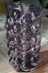 Rare Blenko Glass Bubble Wrap PURPLE Amethyst Colored Glass From Estate 7.5” - Picture 1 of 7