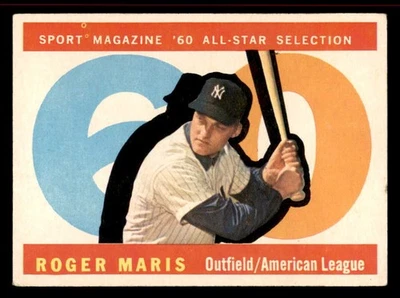 1960 TOPPS #565 ROGER MARIS A.S. YANKEES EX SET BREAK 545523 (KYCARDS) - Image 1 of 2