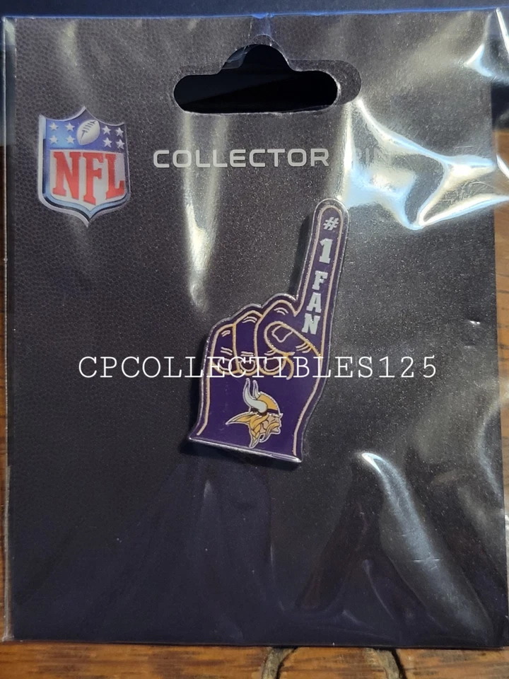 Minnesota Vikings #1 Fan Game Day Lapel Pin NEW - Image 1 of 1