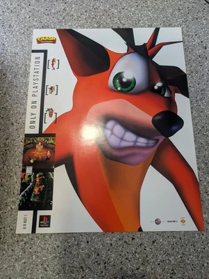 Póster Raro Crash Bandicoot Original PlayStation PS1 - Raro, Bonito - 22x28 Foto 1 de 4
