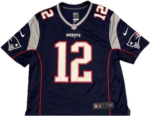 Tom Brady Trikot New England Patriots #12 blau Nike On Field Jugend Große 14-16 - Bild 1 von 8