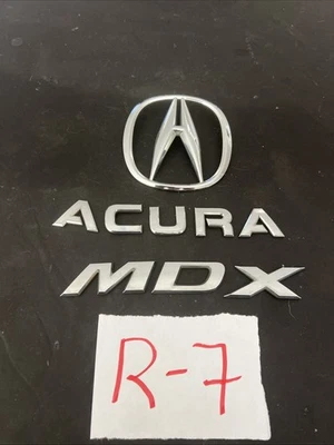 🏆07 08 09 10 11 12 13 JUEGO EMBLEMAS PUERTA TRASERA ELEVADORA ACURA MDX AWD CROMO Foto 1 de 4