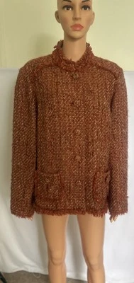 Chico’s Women’s Button Up Blazer Lined  Jacket Pockets Size 3 Sz XL EUC - Image 1 of 4