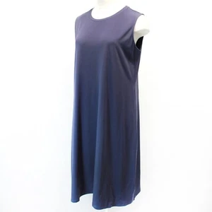 Eileen Fisher Plus Indigo Fine Jersey Crew Neck Sleeveless Midi Dress 3X - Picture 1 of 6