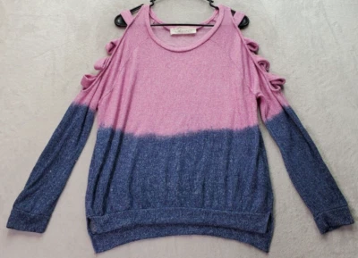 Sudadera Habana Vintage Mujer Grande Multicolor Hombro Frío Manga Cuello Redondo Foto 1 de 4