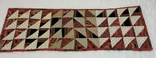 Antique Vintage Patchwork Quilt Table Topper, Runner, Triangles, Early