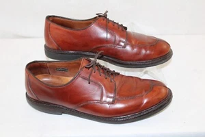 Allen Edmonds Mens 11 E Ashton Split Toe Brown Apron Toe Derby 1608 FOR REPAIR - Picture 1 of 18