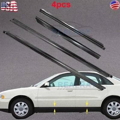 4X Lower Side Door Molding Trim Cover For AUDI A4 (Quattro) 1.8L 2.8L 1996-2001 — 第 1/4 张图片