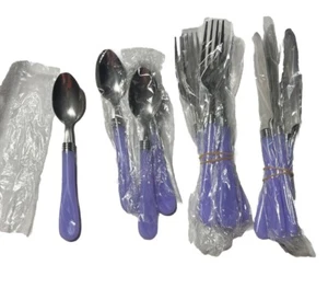 Gibson Stainless China Posate Viola Set 12 Pezzi Acciaio Inox Nuove Con Scatola - Foto 1 di 7