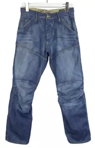 G-STAR El.Wood Heritage Age Loose Jeans Men's W30/L32 Blue Whiskers Button Fly - Picture 1 of 8