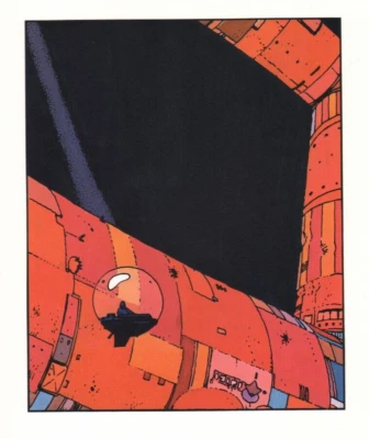 JEAN GIRAUD MOEBIUS 1984 SERIGRAFIA COLORIDA LITOGRAFIA ARTE IMPRESSÃO NÃO ASSINADA PG 13 - Imagem 1 de 4