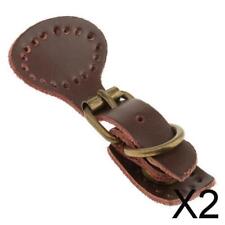2x Bag Closure Leather Strap with Buckle Bag Replacement Closure