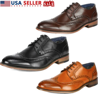 Zapatos de vestir para hombre Zapatos Derby Zapatos formales Boda Zapatos Oxford Talla 6.5-15 EE. UU. Foto 1 de 4
