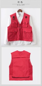 multi-pocket mesh tooling volunteer advertising vest fishing photography vest - Picture 1 of 8