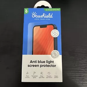 Anti Blue Light Tempered Glass Screen Protector iPhone 13 Pro Max - Picture 1 of 3