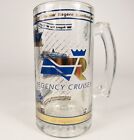 Vintage OCEAN LINER Regency Cruises Fleet Glass Beer Mug Souvenir  