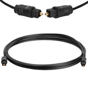 Cable de audio digital de fibra óptica TOSLINK de 12 pies barra de sonido SPDIF cable dorado - Imagen 1 de 3