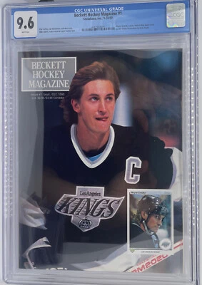 CGC 9.6 BECKETT HOCKEY MAGAZINE #1 Sep/Oct 1990 WAYNE GRETZKY & PATRICK ROY 🏒🔥 - Image 1 of 2