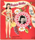 Vintage Uncut 1942 Virginia Weidler Paper Dolls~#1 Top Reproduction~Very Rare!