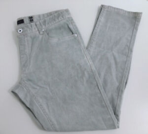 NEW $79.5 INC Mens Jeans Straight Skinny White Wash Grid Capsule Size 36X32