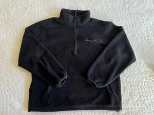 Vintage LL Bean Outdoors Fleece 1/2 Zip Pullover XL 90s Black - Picture 1 of 14
