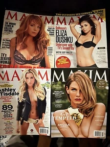MAXIM MAGAZINE LOT(4)- Eliza Dushku Ashley Tisdale Angela Lindvall Erica Duran - Picture 1 of 1
