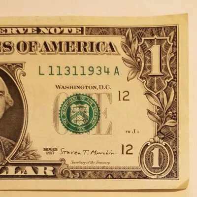 $1 Birthday Anniversary November 31, 1934 One Dollar Bill 2017 L US Currency BEP - Image 1 of 4