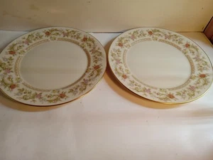 Set Of 2~ Lenox HELMSLEY 10 3/4" Round Floral Dinner Plates~ Made in USA - Picture 1 of 4