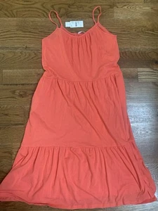 CORAL Cotton Elastane Long Soft Sundress - Spaghetti Straps Size M -New - Picture 1 of 2
