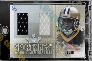 Reggie Bush HAND NUMBERED /16 DUAL PATCH CARD SSP NEW ORLEANS SAINTS MINT - Picture 1 of 4