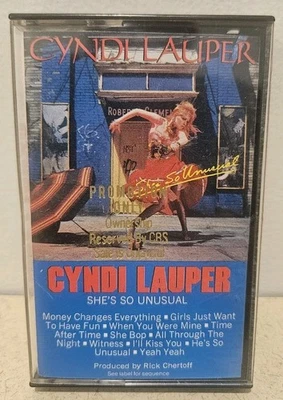 RARE PROMO Cyndi Lauper, She's So Unusual Cassette Tape 1983 Time After She Bop - Image 1 of 4