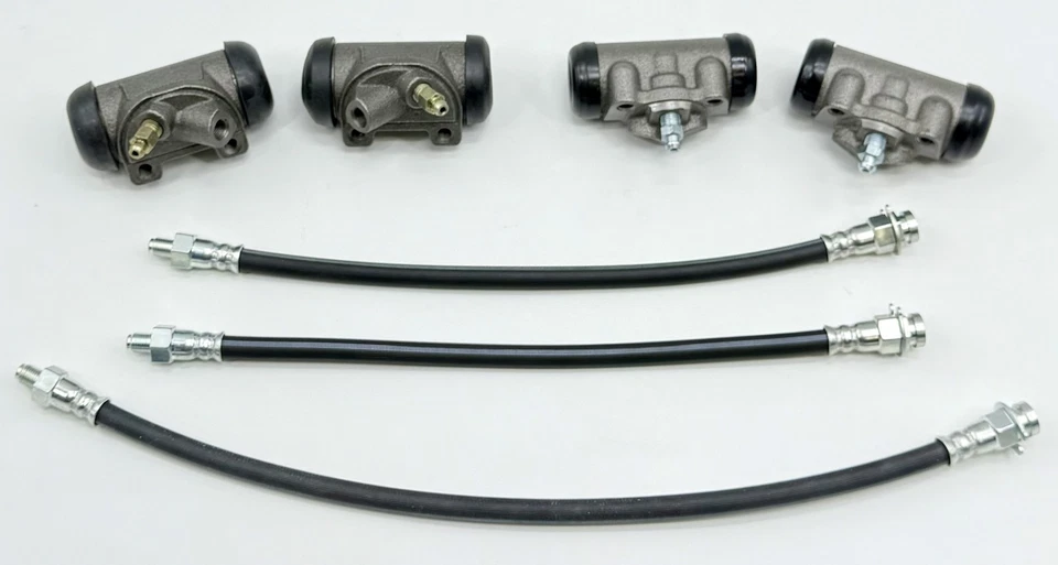 4 передних и задних тормозных цилиндра и 3 шланга 1956-57 Lincoln Continental Mark II НОВЫЕ - Изображение 1 из 1