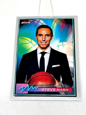 2021-22 Topps Finest Basketball Steve Nash #38 Suns Lakers Mavericks HOF - Image 1 of 2