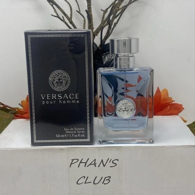 Versace Pour Homme 1,7 OZ Eau De Toilette Spray Aromático Fougere Colonia Para Hombres Foto 1 de 4