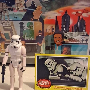 Star Wars 1977  Stormtrooper Action Figure Kenner 1st Wave Hong Kong+Movie card - Picture 1 of 6